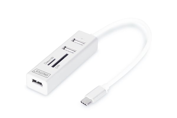 Miniatyrbillede 1 af 5: DIGITUS USB Typ-C OTG 3-Port Hub + Kortlæser