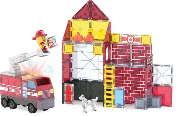Magna-Tiles Fire Station