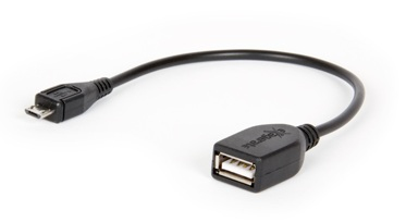 Miniatyrbillede 1 af 3: Hamlet micro USB-USB M-F 0.15m USB-kabel USB 2.0 0,15 m Micro-USB A USB A 0,48 Gbit/sek. Sort