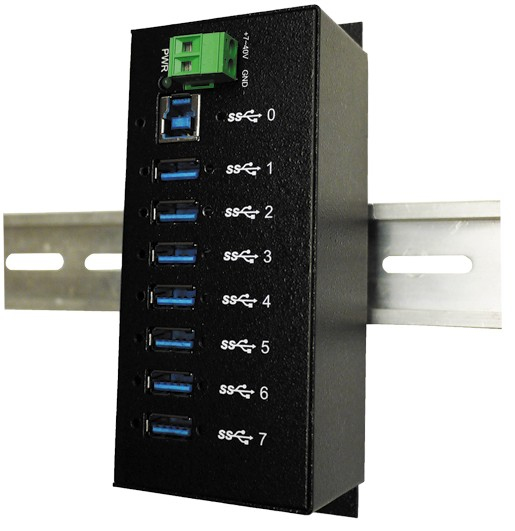 EXSYS EX-1187HMVS gränssnittshubbar 5000 Mbit/s Svart