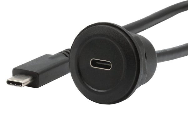 EXSYS EX-49222 USB-kabel USB 3.2 Gen 2 (3.1 Gen 2) 0,3 m USB C 10 Gbit/sek. 100 W Sort