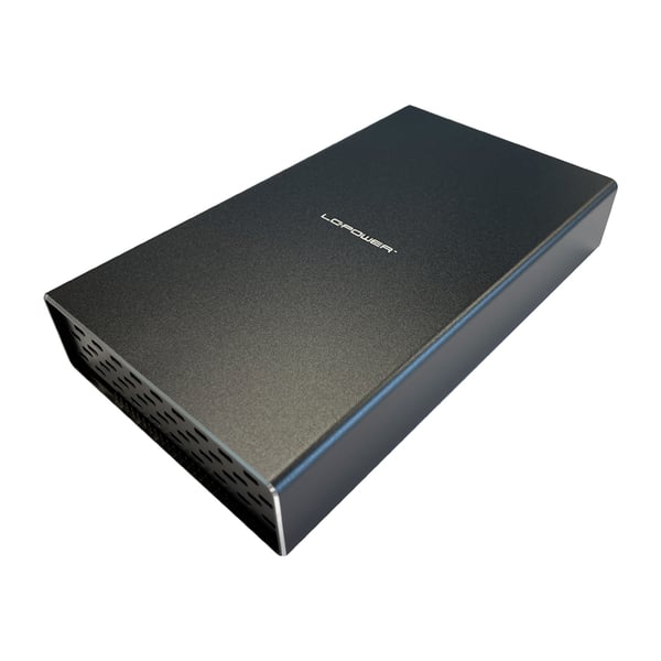 LC-Power LC-DOCK-C-35-M2 tallennusaseman kotelo HDD-/SSD-kotelo Musta 3.5"