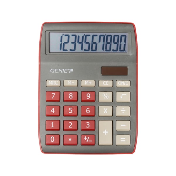 Miniatyrbillede 1 af 3: Genie 840 DR regnemaskine Desktop Skærm Rød
