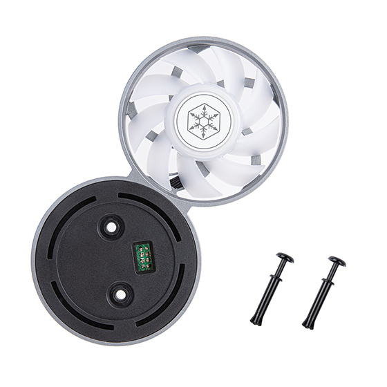 Miniatyrbillede 9 af 11: Silverstone SST-IMF70-ARGB Computerkølesystem Processor Ventilator 7 cm Sort, Grå 1 stk