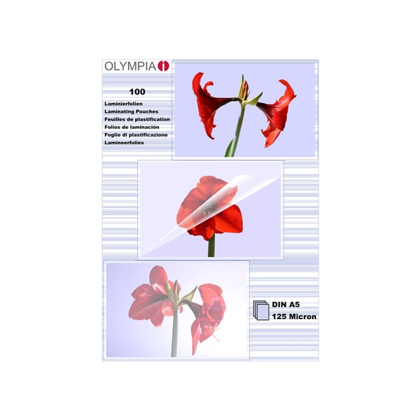 Olympia 1x100 DIN A5 125 micron plastlomme 100 stk