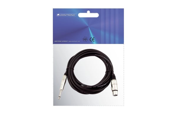 Miniatyrbild 3 av 3: Omnitronic 30225170 ljudkabel 5 m XLR (3-pin) 6,35mm Svart