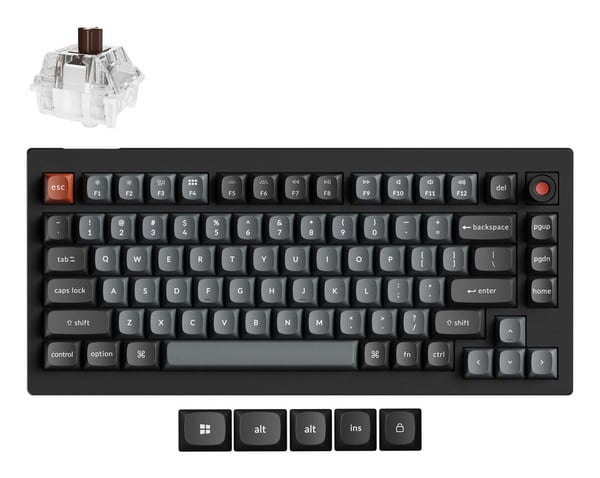 Keychron V1 8K tastatur Universel USB Sort