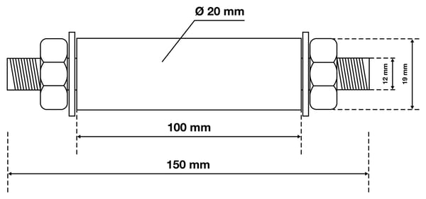 BGS technic Axle Set for Pushcart Wheel