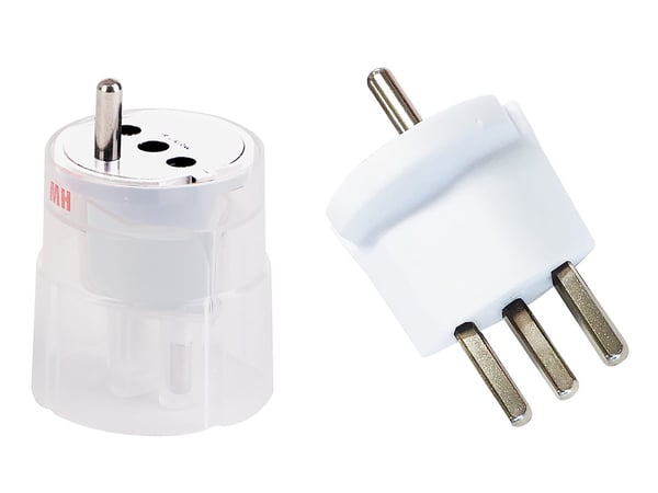 Max Hauri AG 135810 strømstik adapter Type J Type F Hvid