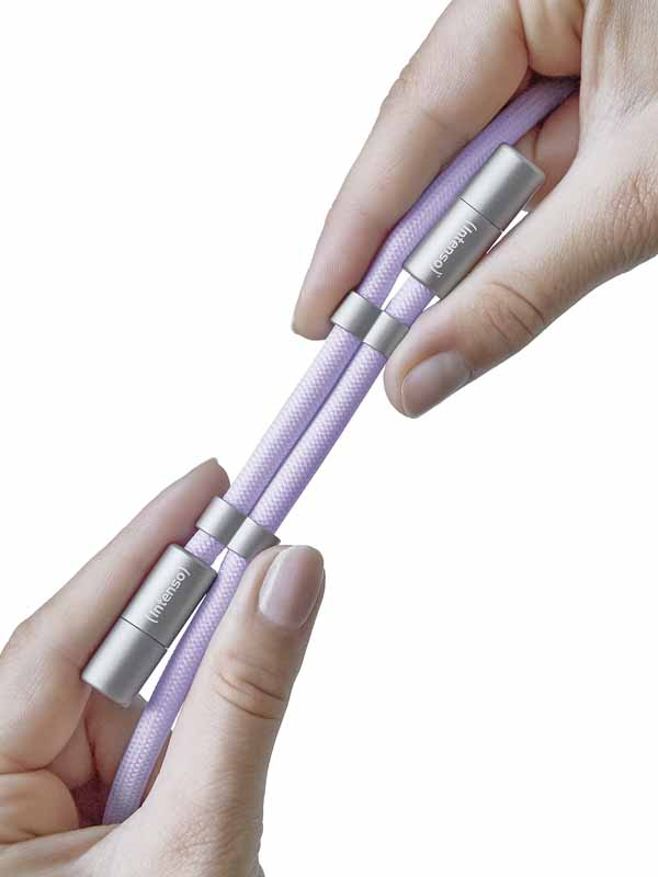 Intenso Handykette als Lade- + Datenkabel USB-C bis 1,65m lila USB-kablar USB C