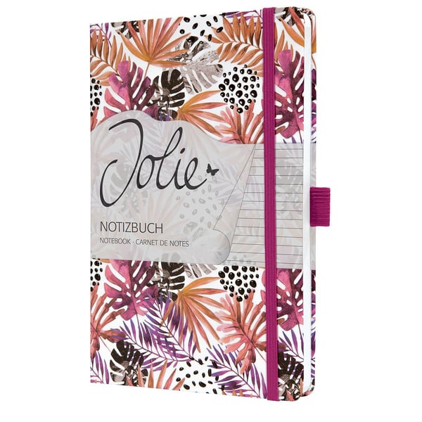 Sigel Jolie JN355 blok og notesblok A5 87 ark Abrikos, Sort, Lilla, Violet, Hvid