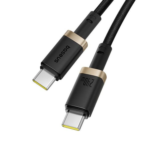Baseus P10377803U03-00 USB-kaapeli USB 2.0 1 m USB C 0,48 Gbit/s 240 W Kulta, Musta