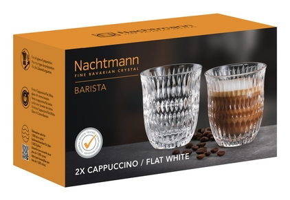 Miniatyrbillede 3 af 6: Nachtmann Ethno Barista Cappuccino Set Transparent 2 stk 235 ml