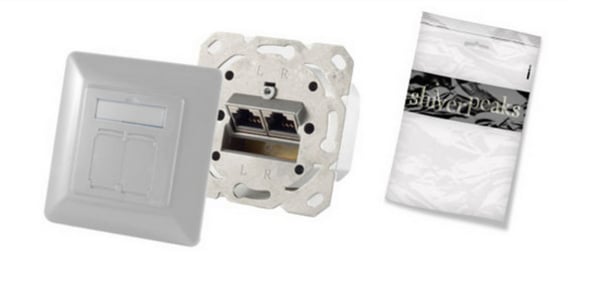 shiverpeaks BS74280-W stikkontakt 2 x RJ-45 Hvid
