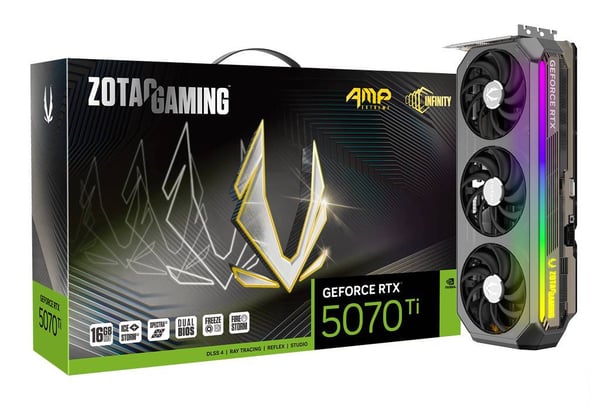 Pikkukuva 3 / 8: Zotac GAMING GeForce RTX 5070 Ti AMP Extreme INFINITY NVIDIA 16 GB GDDR7