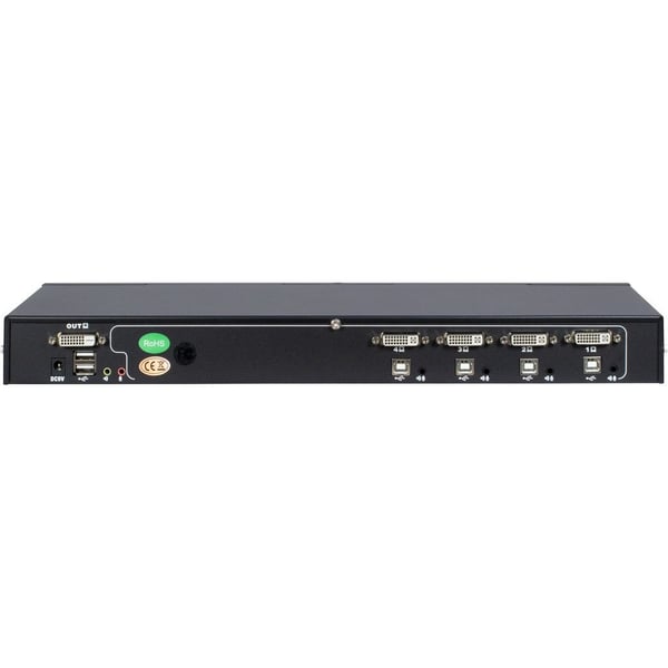 Miniatyrbild 4 av 5: Inter-Tech AS-9104DA KVM-switchar Rackmontering Svart
