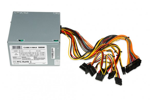 iBox CUBE II strömförsörjningsenheter 500 W 20+4 pin ATX ATX Silver