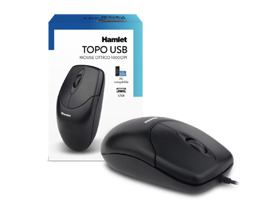 Pikkukuva 4 / 6: Hamlet XMICEU2 hiiri Office Molempikätinen USB A-tyyppi Optinen 1000 DPI