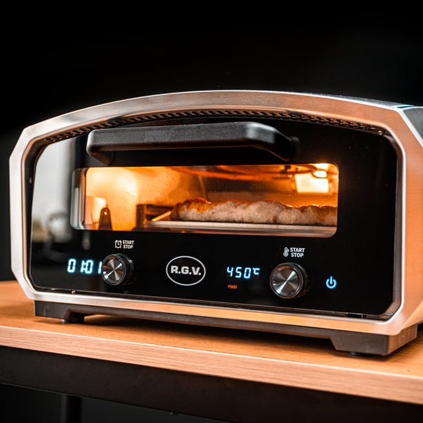 RGV 00000111370 pizzajärn och pizzaugn 1 pizza/pizzor 2100 W Svart, Rostfritt stål