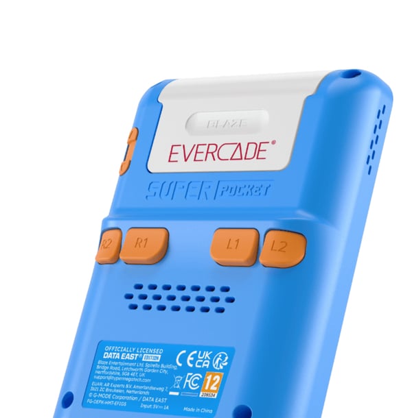 Pikkukuva 3 / 4: HyperMegaTech! Super Pocket Data East Edition kannettava pelikonsoli 7,11 cm (2.8") Sininen, Ruskea