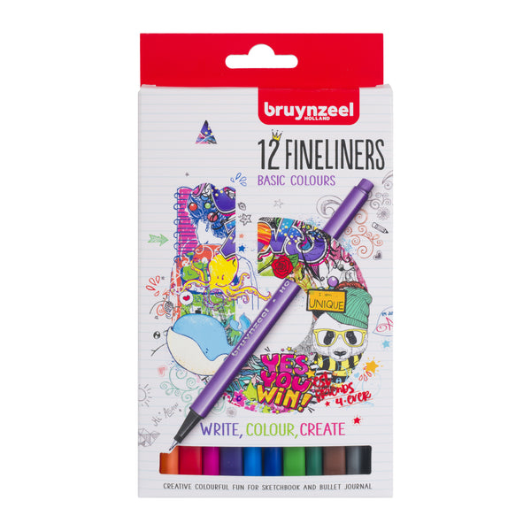 Miniatyrbillede 3 af 3: Bruynzeel 60241112 fineliner Fin Flerfarvet 12 stk