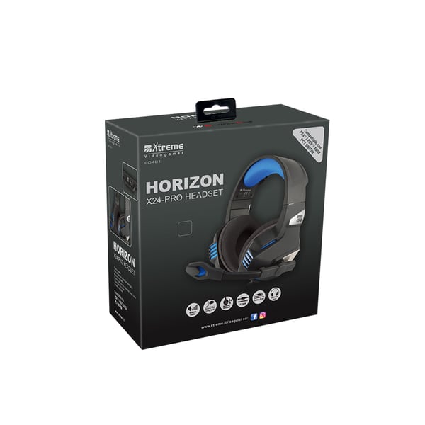 Miniatyrbild 2 av 5: Xtreme Horizon X24-Pro Headset Kabel Huvudband Spela Svart, Blå