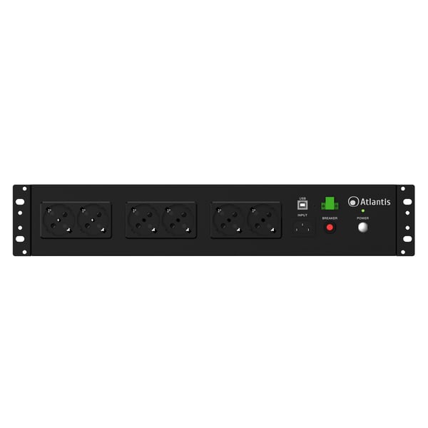 Miniatyrbillede 3 af 4: Atlantis Land A03-PDU1000-RC UPS-enhed Interaktivt indgangsstik 480 W 8 AC stikkontakt(er)