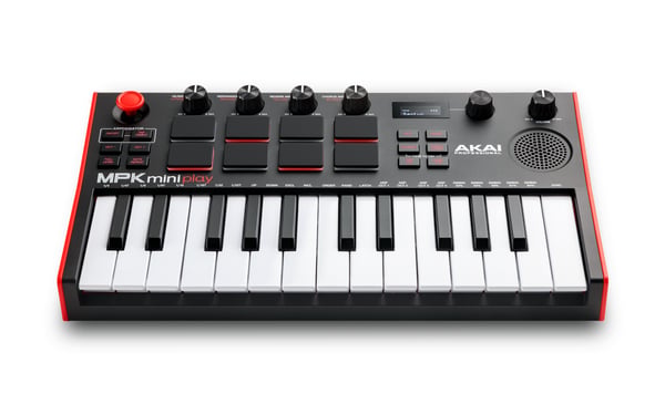 Akai MPK Mini Play Mk3 MIDI-keyboard 25 taster USB Sort, Rød