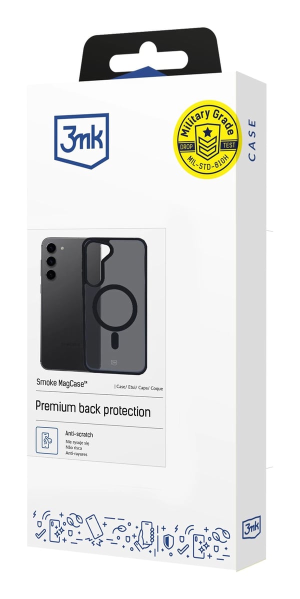 3MK Smoke MagCase mobiltelefon etui 15,5 cm (6.1") Cover Grå