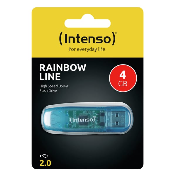 Intenso Rainbow Line USB-nøgle 4 GB USB Type-A 2.0 Blå