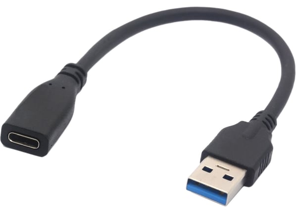 DLH DY-TU4625 kabelomvandlare (hane/hona) USB-C USB-A Svart