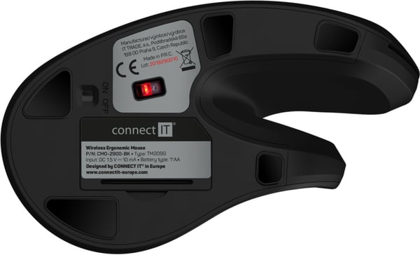 Connect IT CMO-2900-BK mus Højre hånd RF trådløst Optisk 1600 dpi