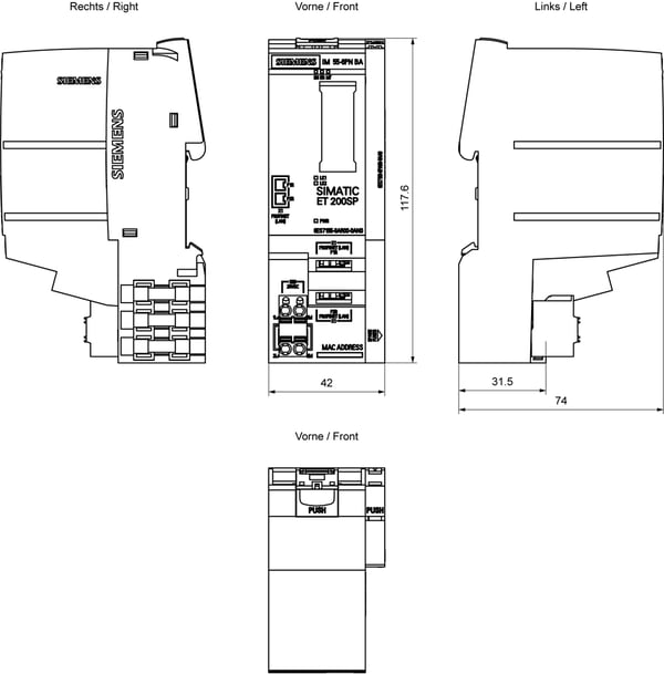 Siemens 6ES7155-6AR00-0AN0 digital & analog I / O-modul