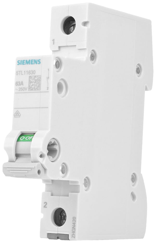 Miniatyrbillede 4 af 6: Siemens 5TL1163-0 kredsløbsafbryder 1P