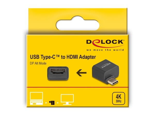 DeLOCK 64256 videokaapeli-adapteri 0 m USB Type-C HDMI Musta