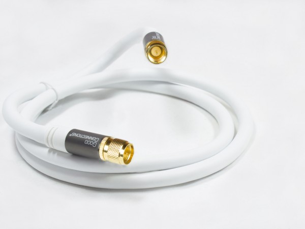 Miniatyrbillede 3 af 3: Alcasa GC-M2087 koaxial kabel RG-6 10 m F Hvid