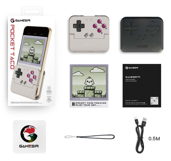 GameSir Pocket Taco Hvid Bluetooth Gamepad Digital Android