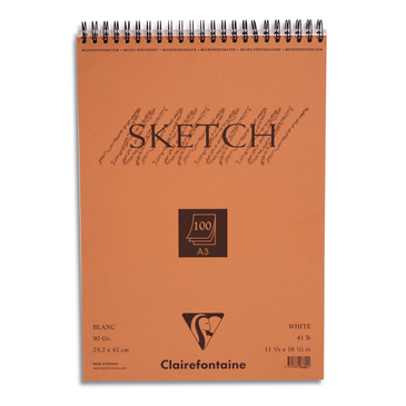 Clairefontaine 96602C blok og notesblok A3 100 ark Orange