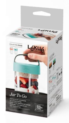 Pikkukuva 7 / 8: Lékué 884948 ruoansäilytysrasia Pyöreä Purkki 0,4 L Turkoosi 1 kpl