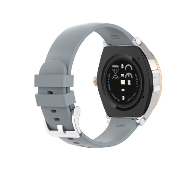 MaxCom FW76 Gal 3,02 cm (1.19") AMOLED 42 mm Digital 390 x 390 pixel Berøringsskærm Guld, Sølv