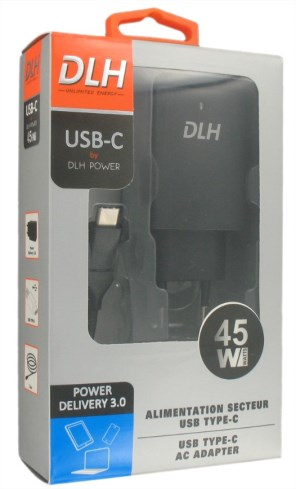 Miniatyrbillede 3 af 3: DLH DY-AI3245 strømadapter og vekselret Indendørs 45 W Sort