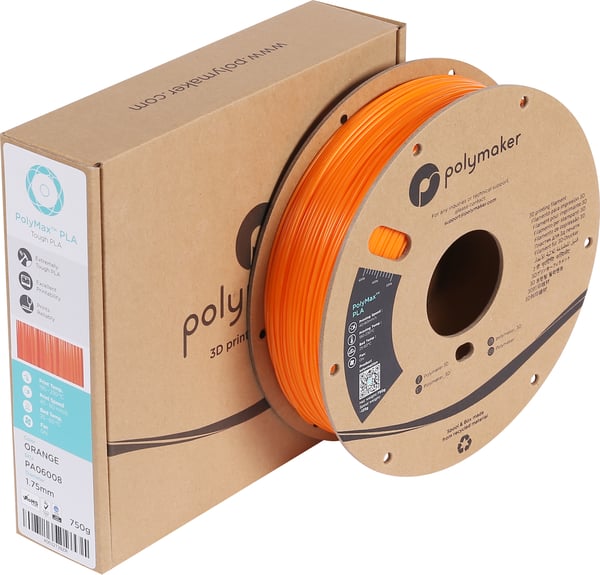 Miniatyrbillede 5 af 7: Polymaker PA06008 3D print materiale Polymælkesyre (PLA) Orange 750 g