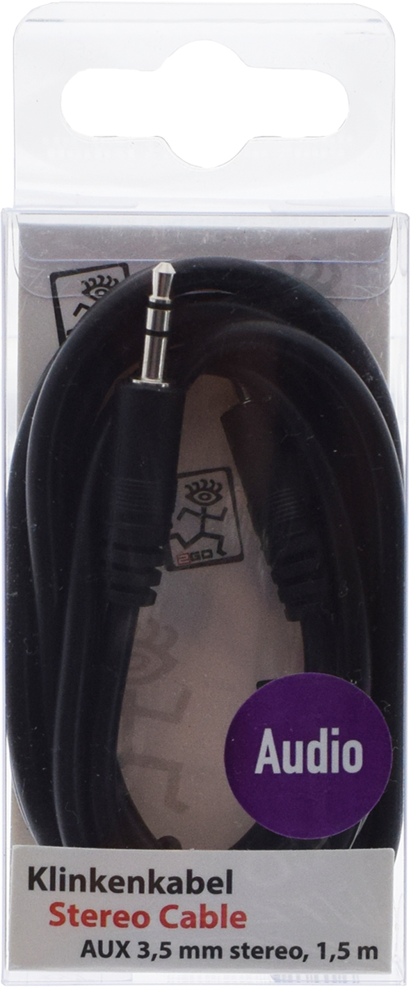 Miniatyrbillede 2 af 2: 2GO 351021 lydkabel 1,5 m 3.5mm Sort