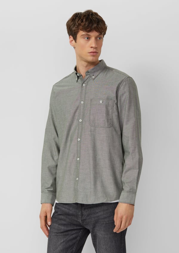 s.Oliver 2172004.7938.L skjorte & top Krave med knapper Bomuld, Polyester