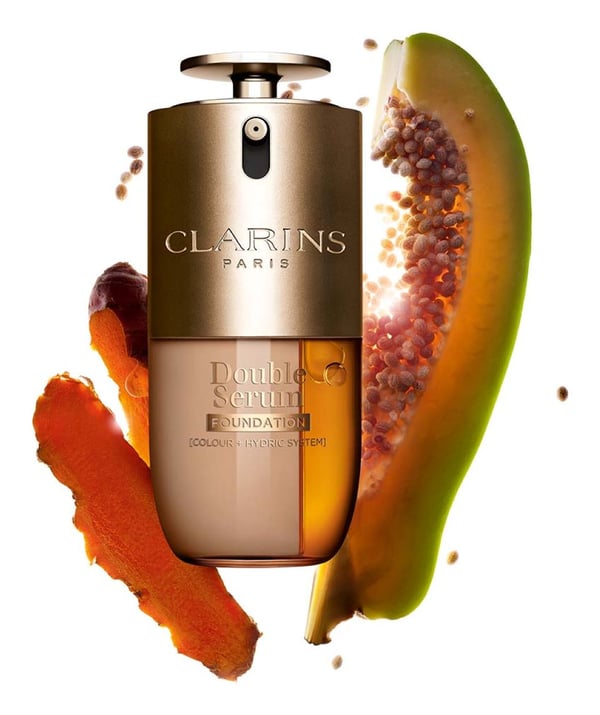 Clarins DOUBLE SERUM FOUNDATION - 2-in-1 hybrid foundation 30 ml Pumpeflaske Væske M1W