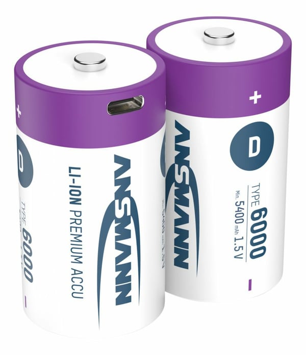 Miniatyrbillede 17 af 19: Ansmann 1314-0005 husholdningsbatteri Genopladeligt batteri D Lithium-Ion (Li-Ion)