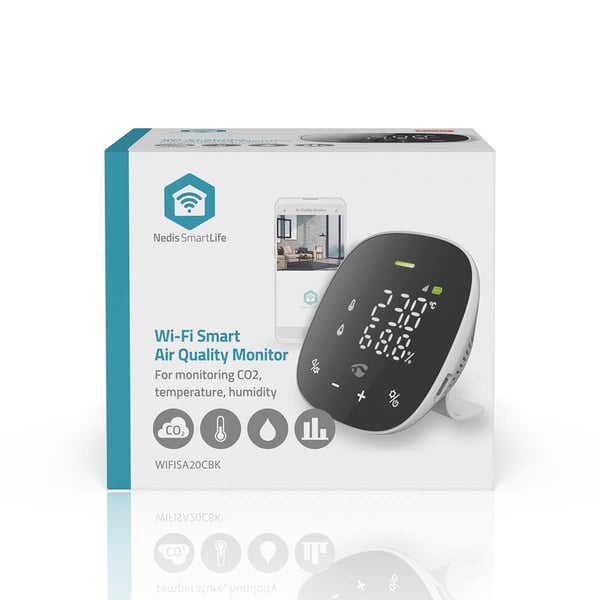 Miniatyrbillede 5 af 12: Nedis SmartLife Air Quality Monitor Sort, Hvid