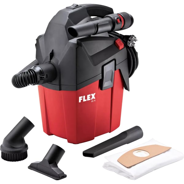 Flex VC 6 L MC Sort, Rød 1200 W