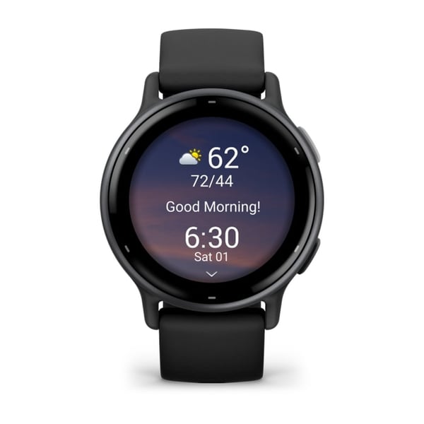 Pikkukuva 2 / 8: Garmin Vivoactive 5 3,05 cm (1.2") AMOLED 42 mm Digitaalinen 390 x 390 pikseliä Kosketusnäyttö Musta Wi-Fi GPS (satelliitti)