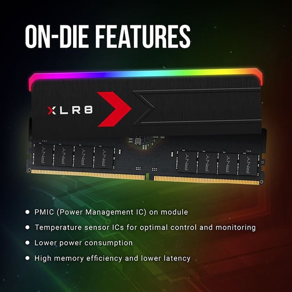 Pikkukuva 5 / 8: PNY MD32GK2D5600036XRGB muistimoduuli 32 GB 2 x 16 GB DDR5 288-pin DIMM